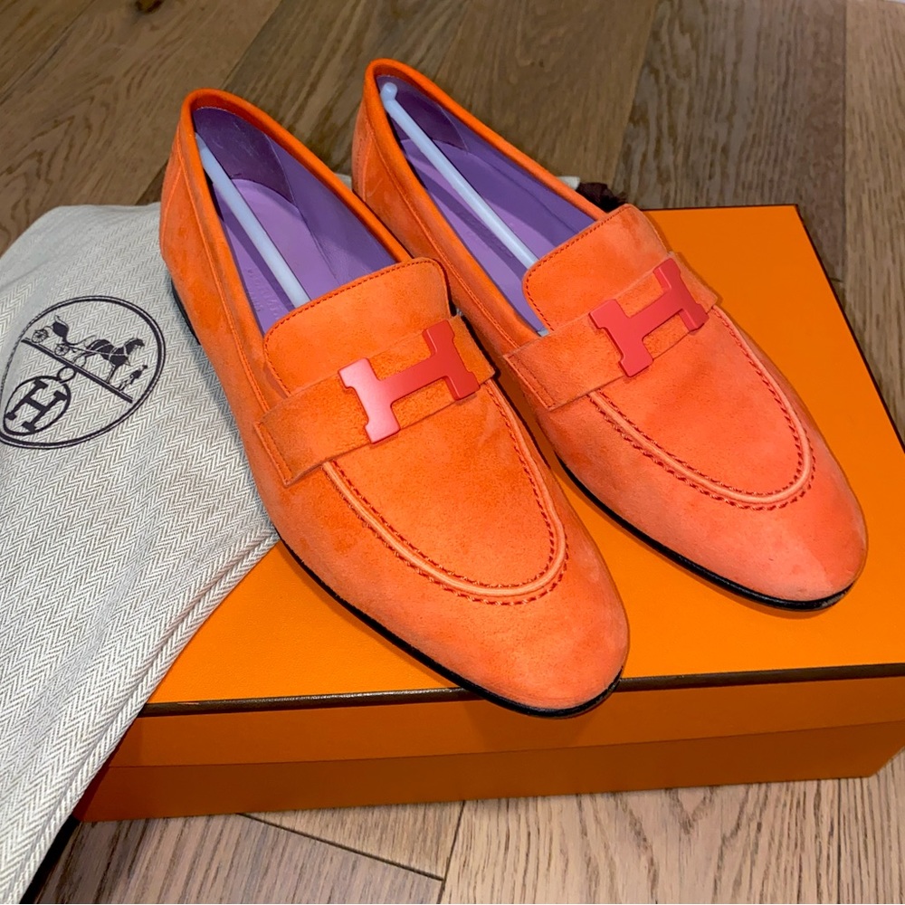 HERMES Paris Velvet Loafer